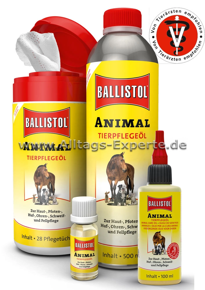 BALLISTOL Animal Öl Tierpflegeöl 500 ml inklusive passenden